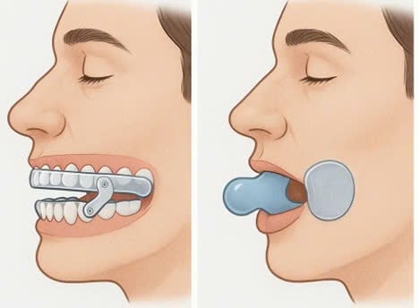 Hình minh họa khí cụ đeo miệng. Ảnh: Như Ngọc.